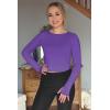imageG4Free UPF 50 Rash Guard for Women Long Sleeve Workout Tops Lightweight Sun Shirts UV Protection Athletic HikingDark Purple