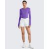 imageG4Free UPF 50 Rash Guard for Women Long Sleeve Workout Tops Lightweight Sun Shirts UV Protection Athletic HikingDark Purple