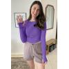 imageG4Free UPF 50 Rash Guard for Women Long Sleeve Workout Tops Lightweight Sun Shirts UV Protection Athletic HikingDark Purple