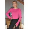 imageG4Free UPF 50 Rash Guard for Women Long Sleeve Workout Tops Lightweight Sun Shirts UV Protection Athletic HikingHot Pink