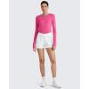 imageG4Free UPF 50 Rash Guard for Women Long Sleeve Workout Tops Lightweight Sun Shirts UV Protection Athletic HikingHot Pink