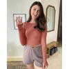 imageG4Free UPF 50 Rash Guard for Women Long Sleeve Workout Tops Lightweight Sun Shirts UV Protection Athletic HikingJam Brown