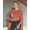imageG4Free UPF 50 Rash Guard for Women Long Sleeve Workout Tops Lightweight Sun Shirts UV Protection Athletic HikingJam Brown