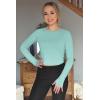 imageG4Free UPF 50 Rash Guard for Women Long Sleeve Workout Tops Lightweight Sun Shirts UV Protection Athletic HikingLight Blue