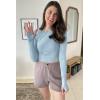 imageG4Free UPF 50 Rash Guard for Women Long Sleeve Workout Tops Lightweight Sun Shirts UV Protection Athletic HikingLight Denim