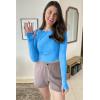 imageG4Free UPF 50 Rash Guard for Women Long Sleeve Workout Tops Lightweight Sun Shirts UV Protection Athletic HikingOcean Blue
