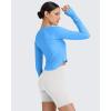 imageG4Free UPF 50 Rash Guard for Women Long Sleeve Workout Tops Lightweight Sun Shirts UV Protection Athletic HikingOcean Blue