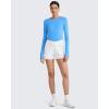 imageG4Free UPF 50 Rash Guard for Women Long Sleeve Workout Tops Lightweight Sun Shirts UV Protection Athletic HikingOcean Blue