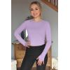 imageG4Free UPF 50 Rash Guard for Women Long Sleeve Workout Tops Lightweight Sun Shirts UV Protection Athletic HikingPurple