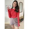 imageG4Free UPF 50 Rash Guard for Women Long Sleeve Workout Tops Lightweight Sun Shirts UV Protection Athletic HikingRed