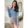 imageG4Free UPF 50 Rash Guard for Women Long Sleeve Workout Tops Lightweight Sun Shirts UV Protection Athletic HikingSmog Blue