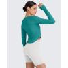 imageG4Free UPF 50 Rash Guard for Women Long Sleeve Workout Tops Lightweight Sun Shirts UV Protection Athletic HikingTeal