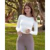 imageG4Free UPF 50 Rash Guard for Women Long Sleeve Workout Tops Lightweight Sun Shirts UV Protection Athletic HikingWhite
