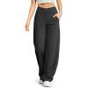 imageG4Free Wide Leg Pants for Women Loose Yoga Pants with Pockets PetiteRegularTall Stretch Casual Lounge PantsBlack