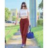 imageG4Free Wide Leg Pants for Women Loose Yoga Pants with Pockets PetiteRegularTall Stretch Casual Lounge PantsDark Burgundy