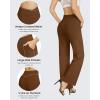 imageG4Free Wide Leg Pants for Women Loose Yoga Pants with Pockets PetiteRegularTall Stretch Casual Lounge PantsDark Coffee