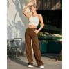 imageG4Free Wide Leg Pants for Women Loose Yoga Pants with Pockets PetiteRegularTall Stretch Casual Lounge PantsDark Coffee