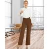 imageG4Free Wide Leg Pants for Women Loose Yoga Pants with Pockets PetiteRegularTall Stretch Casual Lounge PantsDark Coffee