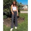 imageG4Free Wide Leg Pants for Women Loose Yoga Pants with Pockets PetiteRegularTall Stretch Casual Lounge PantsDeep Grey