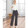 imageG4Free Wide Leg Pants for Women Loose Yoga Pants with Pockets PetiteRegularTall Stretch Casual Lounge PantsDeep Grey
