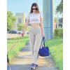 imageG4Free Wide Leg Pants for Women Loose Yoga Pants with Pockets PetiteRegularTall Stretch Casual Lounge PantsLight Grey