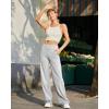 imageG4Free Wide Leg Pants for Women Loose Yoga Pants with Pockets PetiteRegularTall Stretch Casual Lounge PantsLight Grey