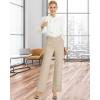 imageG4Free Wide Leg Pants for Women Loose Yoga Pants with Pockets PetiteRegularTall Stretch Casual Lounge PantsLight Khaki
