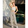 imageG4Free Wide Leg Pants for Women Loose Yoga Pants with Pockets PetiteRegularTall Stretch Casual Lounge PantsMocha