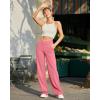 imageG4Free Wide Leg Pants for Women Loose Yoga Pants with Pockets PetiteRegularTall Stretch Casual Lounge PantsPink
