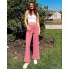 imageG4Free Wide Leg Pants for Women Loose Yoga Pants with Pockets PetiteRegularTall Stretch Casual Lounge PantsPink