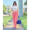 imageG4Free Wide Leg Pants for Women Loose Yoga Pants with Pockets PetiteRegularTall Stretch Casual Lounge PantsPink