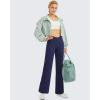 imageG4Free Wide Leg Pants for Women Loose Yoga Pants with Pockets PetiteRegularTall Stretch Casual Lounge PantsRoyal Blue