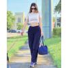 imageG4Free Wide Leg Pants for Women Loose Yoga Pants with Pockets PetiteRegularTall Stretch Casual Lounge PantsRoyal Blue