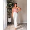 imageG4Free Wide Leg Pants for Women Loose Yoga Pants with Pockets PetiteRegularTall Stretch Casual Lounge PantsWhite