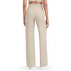 imageG4Free Women Casual Ribbed Wide Leg Pants with Pockets Lightweight High Waist Yoga Pants PetiteRegularTallLight Khaki