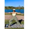 imageG4Free Women Casual Ribbed Wide Leg Pants with Pockets Lightweight High Waist Yoga Pants PetiteRegularTallMisty Green