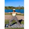 imageG4Free Women Casual Ribbed Wide Leg Pants with Pockets Lightweight High Waist Yoga Pants PetiteRegularTallTaupe