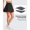 imageG4Free Women Tennis Skirts Athletic High Waisted Golf Skorts with 4 Pockets Inner Shorts for Pickleball WorkoutBlack