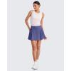 imageG4Free Women Tennis Skirts Athletic High Waisted Golf Skorts with 4 Pockets Inner Shorts for Pickleball WorkoutDusky Purple