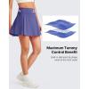 imageG4Free Women Tennis Skirts Athletic High Waisted Golf Skorts with 4 Pockets Inner Shorts for Pickleball WorkoutDusky Purple