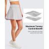 imageG4Free Women Tennis Skirts Athletic High Waisted Golf Skorts with 4 Pockets Inner Shorts for Pickleball WorkoutGrey