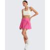 imageG4Free Women Tennis Skirts Athletic High Waisted Golf Skorts with 4 Pockets Inner Shorts for Pickleball WorkoutRose Pink