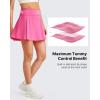imageG4Free Women Tennis Skirts Athletic High Waisted Golf Skorts with 4 Pockets Inner Shorts for Pickleball WorkoutRose Pink