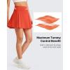imageG4Free Women Tennis Skirts Athletic High Waisted Golf Skorts with 4 Pockets Inner Shorts for Pickleball WorkoutRust Orange
