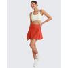 imageG4Free Women Tennis Skirts Athletic High Waisted Golf Skorts with 4 Pockets Inner Shorts for Pickleball WorkoutRust Orange