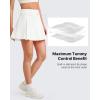 imageG4Free Women Tennis Skirts Athletic High Waisted Golf Skorts with 4 Pockets Inner Shorts for Pickleball WorkoutWhite