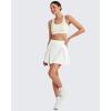 imageG4Free Women Tennis Skirts Athletic High Waisted Golf Skorts with 4 Pockets Inner Shorts for Pickleball WorkoutWhite