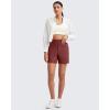 imageG4Free Womens 5 Athletic Shorts High Waisted Running Yoga Shorts Summer Casual Shorts with PocketsDark Burgundy