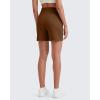 imageG4Free Womens 5 Athletic Shorts High Waisted Running Yoga Shorts Summer Casual Shorts with PocketsDark Coffee