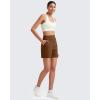imageG4Free Womens 5 Athletic Shorts High Waisted Running Yoga Shorts Summer Casual Shorts with PocketsDark Coffee